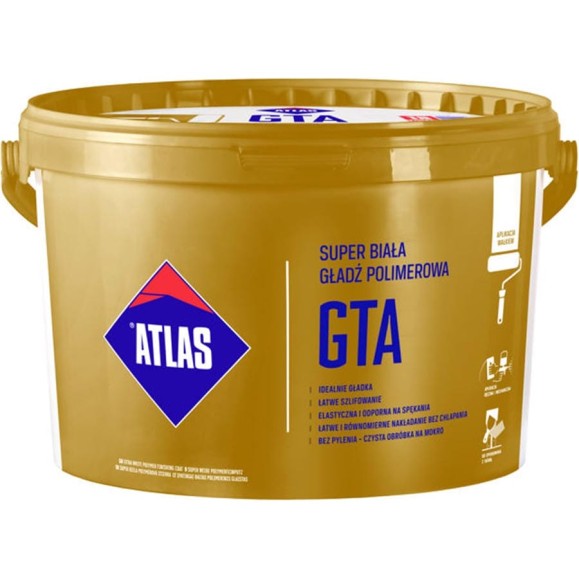 Шпаклевочная масса супер белая полимерная GTA ATLAS GG-R2U-18
