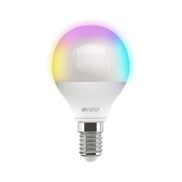 Умная LED лампочка HIPER Smart LED bulb IoT LED C3 RGB Wi-Fi/ Е14/ Globe P45 IOT LED C3 RGB