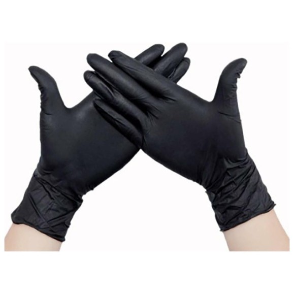Нитриловые перчатки EcoLat Black 100 шт./уп. размер S, 3740/S