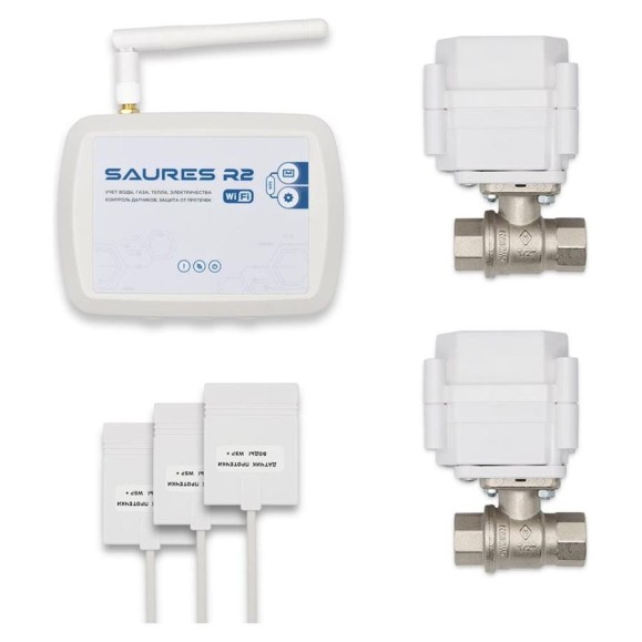 Система защиты от протечек Аквастоп SAURES Лайт Wi-Fi, 1/2 SRS-KIT.31 Система защиты от протечек Аквастоп SAURES Лайт Wi-Fi, 1/2 SRS-KIT.31