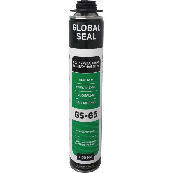Монтажная профессиональная пена GlobalSeal GS-65 850 мл 3651919