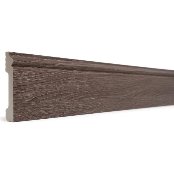 Напольный плинтус Decor-Dizayn ударопрочный, влагостойкий, дуб рустик, 79х13х2400 мм 005-81SH