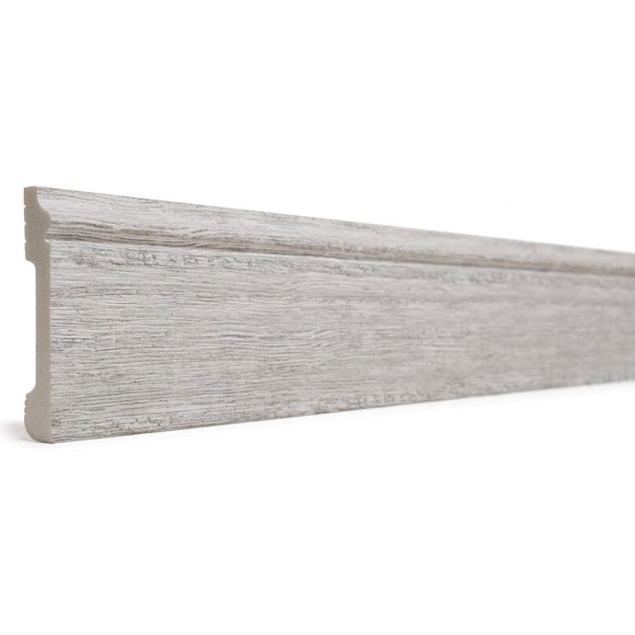 Напольный плинтус Decor-Dizayn ударопрочный, влагостойкий, дуб беленый, 79х13х2400 мм 005-89SH Напольный плинтус Decor-Dizayn ударопрочный, влагостойкий, дуб беленый, 79х13х2400 мм 005-89SH