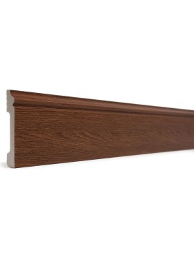 Напольный плинтус Decor-Dizayn ударопрочный, влагостойкий, тик, 79х13х2400 мм 005-82SH Напольный плинтус Decor-Dizayn ударопрочный, влагостойкий, тик, 79х13х2400 мм 005-82SH