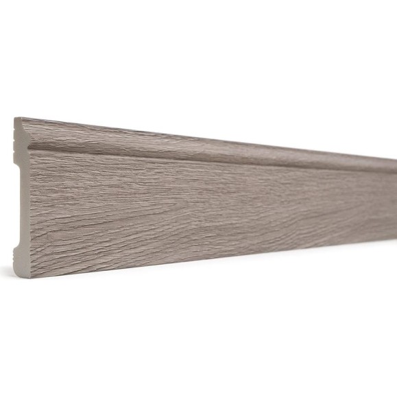 Напольный плинтус Decor-Dizayn ударопрочный, влагостойкий, серый, 79х13х2400 мм 005-80SH Напольный плинтус Decor-Dizayn ударопрочный, влагостойкий, серый, 79х13х2400 мм 005-80SH