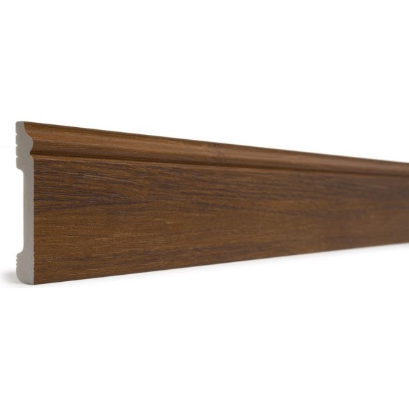 Напольный плинтус Decor-Dizayn ударопрочный, влагостойкий, палисандр, 79х13х2400 мм 005-85SH