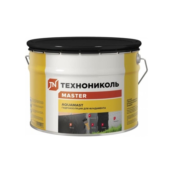 Битумная мастика Технониколь AquaMast 10 кг TN889468 Битумная мастика Технониколь AquaMast 10 кг TN889468