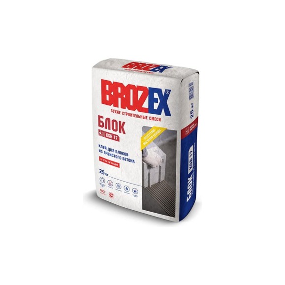Клей BROZEX KSB 17 БЛОК 25 кг КСБ-25 Клей BROZEX KSB 17 БЛОК 25 кг КСБ-25