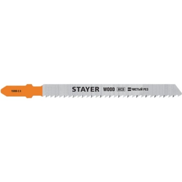 Полотна по дереву, ДСП, ДВП STAYER (2 шт; 75х2.5 мм; HCS; Т-хвост.; Т101В) для электролобзика 15990-2.5_z02