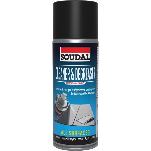 Очиститель и обезжириватель поверхностей Soudal CLEANER & DEGREASER 400 мл 119708 Очиститель и обезжириватель поверхностей Soudal CLEANER & DEGREASER 400 мл 119708