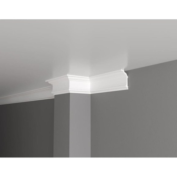 Потолочный карниз Decor-Dizayn ударопрочный влагостойкий под покраску 80Х40Х2000 мм DD502 Потолочный карниз Decor-Dizayn ударопрочный влагостойкий под покраску 80Х40Х2000 мм DD502