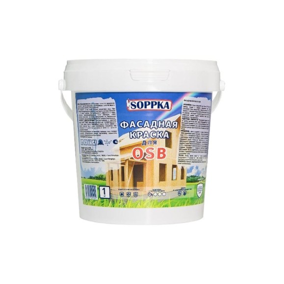 Фасадная краска для OSB SOPPKA плит 1 кг СОП-Фасад-Крас1 Фасадная краска для OSB SOPPKA плит 1 кг СОП-Фасад-Крас1