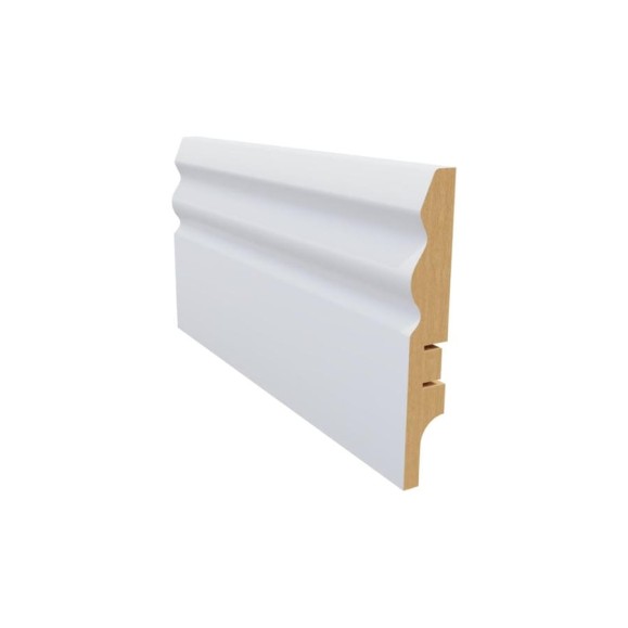 Плинтус белый МДФ Krispo 16х100х2400 мм AGIS КР-206-100 Плинтус белый МДФ Krispo 16х100х2400 мм AGIS КР-206-100