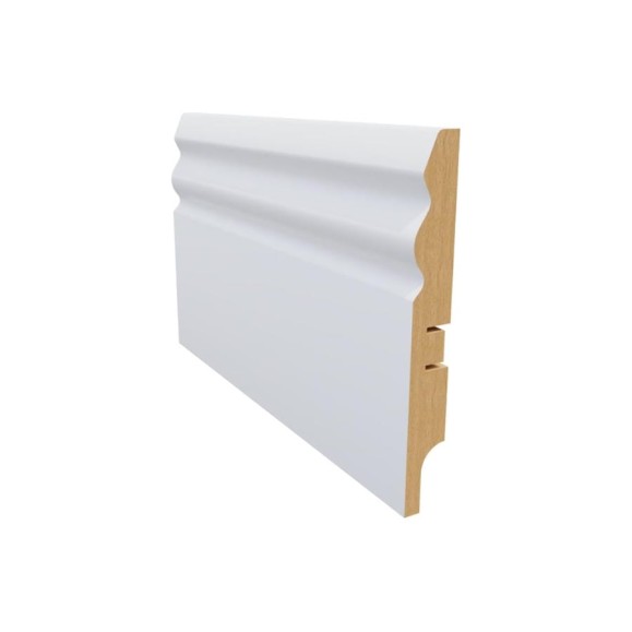 Плинтус белый МДФ Krispo 16х120х2400 мм AGIS КР-206-120 Плинтус белый МДФ Krispo 16х120х2400 мм AGIS КР-206-120