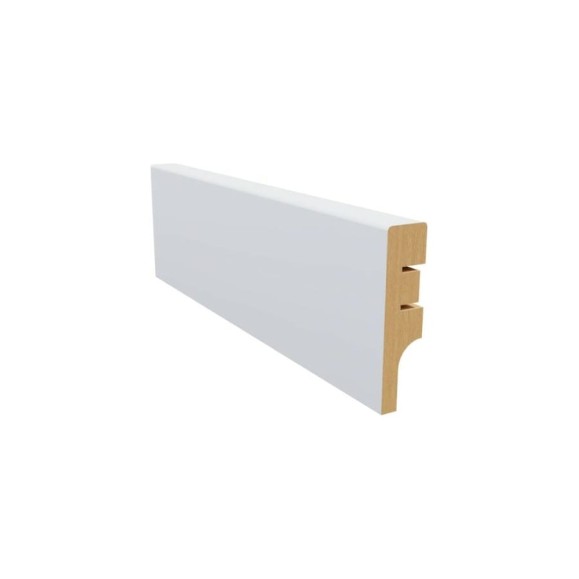 Плинтус белый МДФ Krispo 16х60х2400 мм AGIS КР-201-60 Плинтус белый МДФ Krispo 16х60х2400 мм AGIS КР-201-60