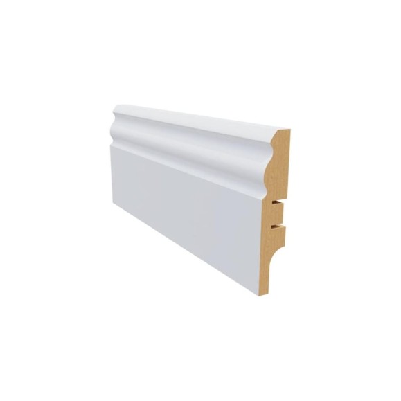 Плинтус белый МДФ Krispo 16х81х2400 мм AGIS КР-209-81
