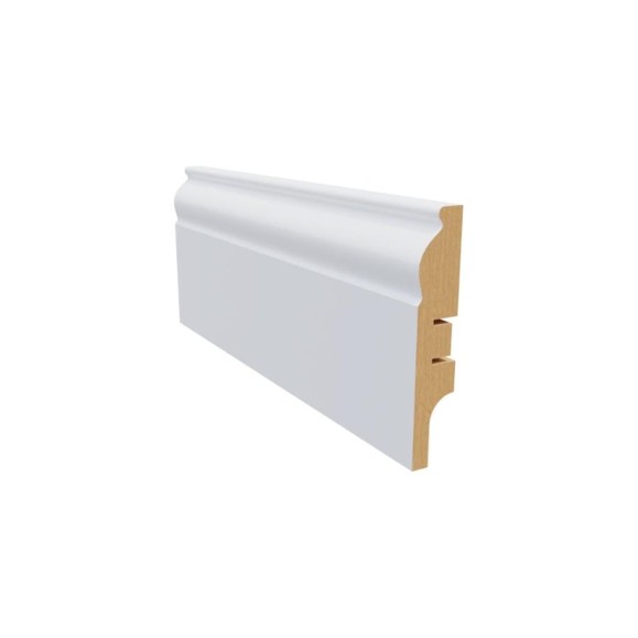 Плинтус белый МДФ Krispo 16х81х2400 мм AGIS КР-211-81