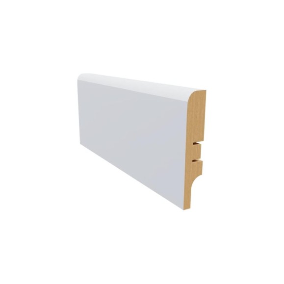 Плинтус белый МДФ Krispo 16х81х2400 мм AGIS КР-208-81
