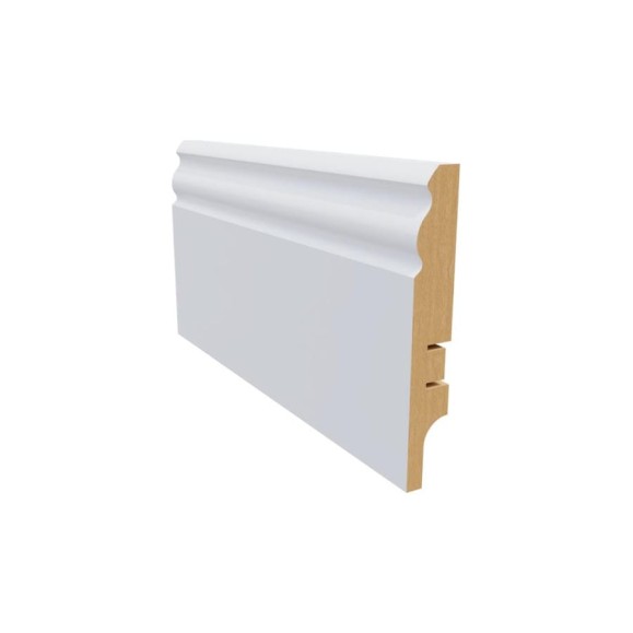 Плинтус белый МДФ Krispo 16х100х2400 мм AGIS КР-209-100 Плинтус белый МДФ Krispo 16х100х2400 мм AGIS КР-209-100