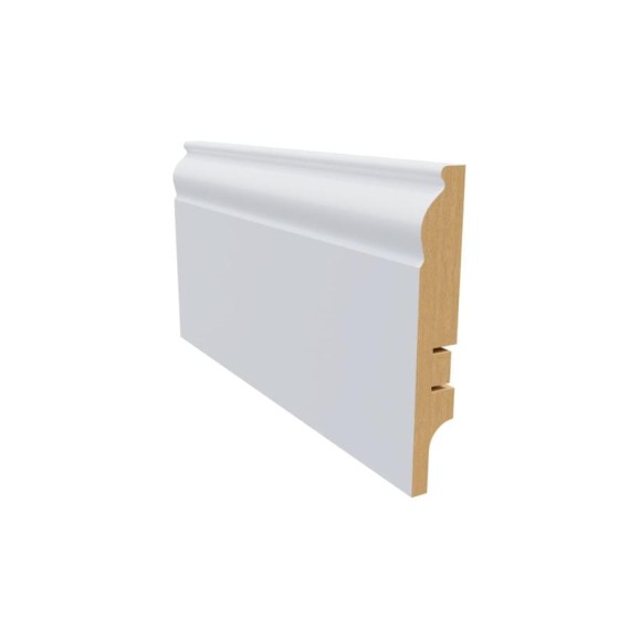 Плинтус белый МДФ Krispo 16х100х2400 мм AGIS КР-211-100 Плинтус белый МДФ Krispo 16х100х2400 мм AGIS КР-211-100