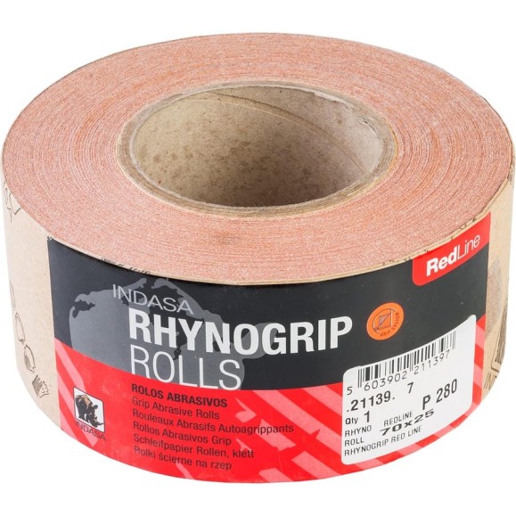 Рулон RHYNOGRIP (70 мм; 25 м; Р280) INDASA 21139 Рулон RHYNOGRIP (70 мм; 25 м; Р280) INDASA 21139