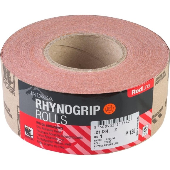 Рулон RHYNOGRIP (70 мм; 25 м; Р120) INDASA 21134 Рулон RHYNOGRIP (70 мм; 25 м; Р120) INDASA 21134
