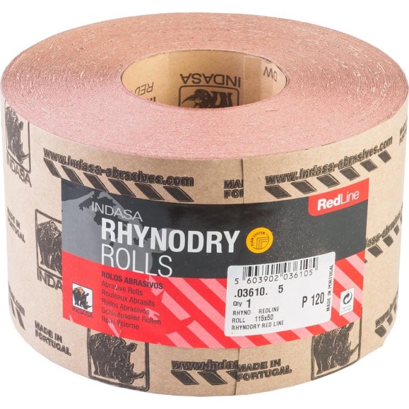 Рулон RHYNODRY (115 мм; 50 м; Р120) INDASA 03610