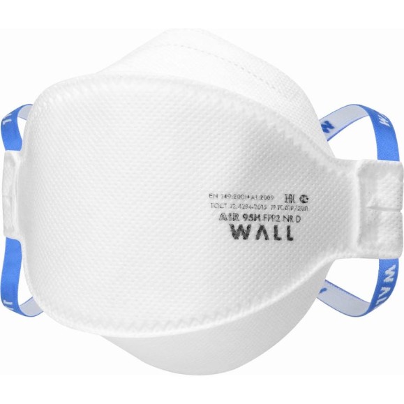 Трехпанельный фильтрующий респиратор WALL Air 95H FFP2 NR D 39501 F Трехпанельный фильтрующий респиратор WALL Air 95H FFP2 NR D 39501 F