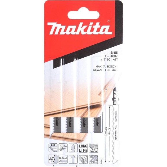 Пилки для лобзика 100 мм 5 шт. Makita B-31887
