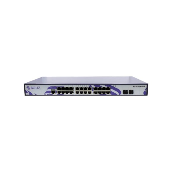 Управляемый коммутатор BOUZ, L2 24 порта 10/100/1000Base-T 2 порта 100/1000Base-X SFP BZ-S2924-G2S