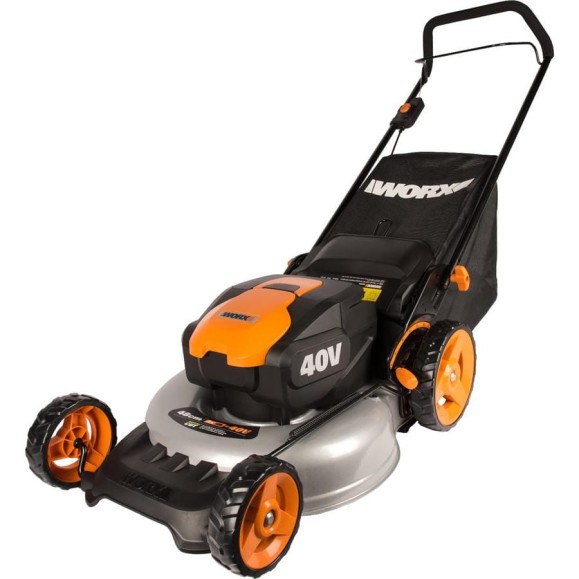 Аккумуляторная газонокосилка WORX 40В, 2х4.0 Ач, двойное ЗУ 2x2A WG751E