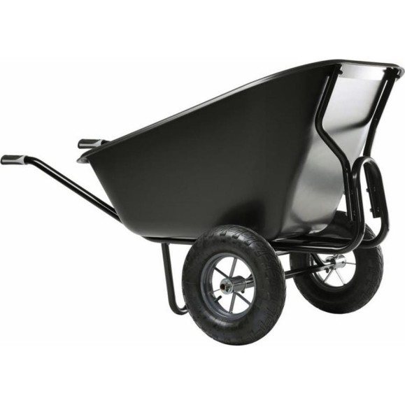 Тачка Haemmerlin Cargo Twin Excellium 300 л. двухколесная, полипропиленовый кузов, пневмо колеса-подшипник 301615001