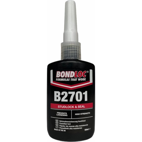 Резьбовой фиксатор высокой прочности для неактивных металлов Bondloc B2701 50 мл B270150ML