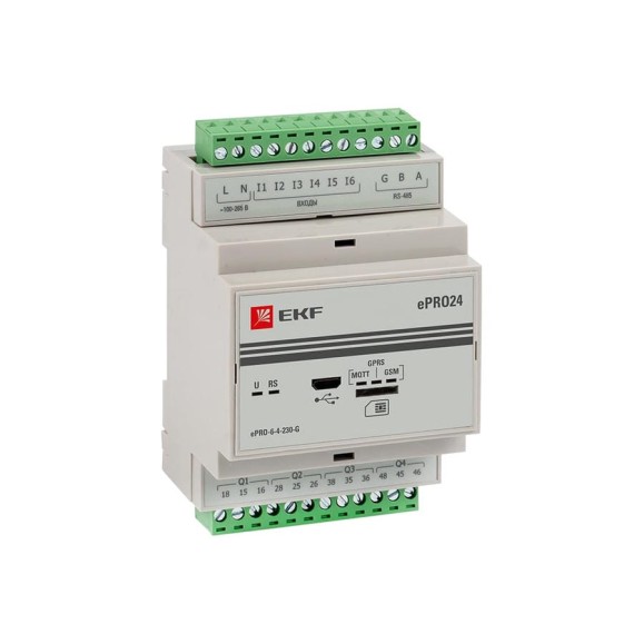 Базовый модуль удаленного управления EKF PROxima ePRO 6 входов\4 выхода, 230В GSM ePRO-6-4-230-G