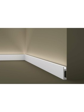 Плинтус напольный с подсветкой WALLSTYL (2000х80х23 мм; белый) NMC IL10