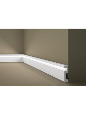 Плинтус напольный с подсветкой WALLSTYL (2000х80х20 мм; белый) NMC IL11