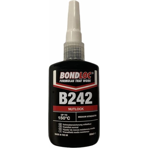 Резьбовой фиксатор средней прочности Bondloc B242 50 мл B24250ML Резьбовой фиксатор средней прочности Bondloc B242 50 мл B24250ML