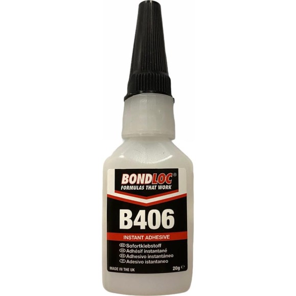 Моментальный цианоакрилатный клей для резин и пластиков Bondloc B406 20 г B40620G Моментальный цианоакрилатный клей для резин и пластиков Bondloc B406 20 г B40620G