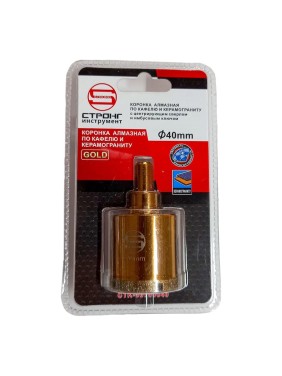 Алмазная коронка по керамике и стеклу 40 мм Strong СTК-06700040