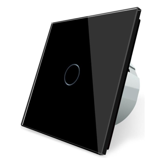 Одноклавишный сенсорный выключатель Bingoelec W1-D101, Диммер WiFi черный 042