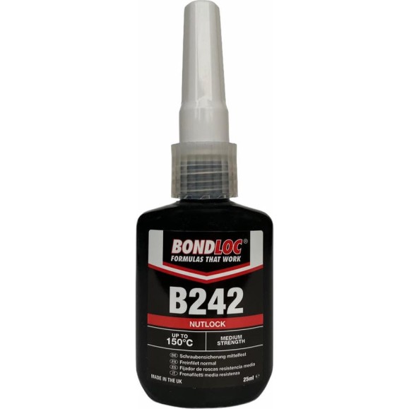 Резьбовой фиксатор средней прочности Bondloc B242 25 мл B24225ML Резьбовой фиксатор средней прочности Bondloc B242 25 мл B24225ML