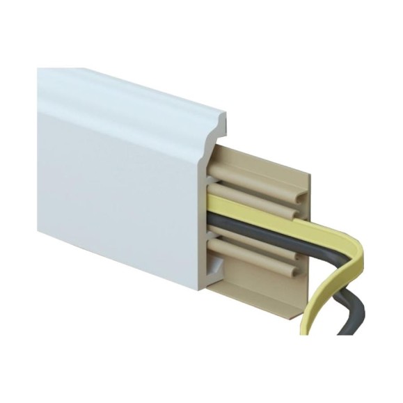 Плинтус Рико Колор HSP 80 (80 мм; 2.5 м; ПВХ; Белый под покраску) GRACE УТ000024173