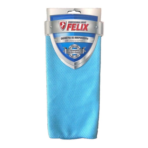 Салфетка микрофибра для стекол, зеркал FELIX 411040072 Салфетка микрофибра для стекол, зеркал FELIX 411040072