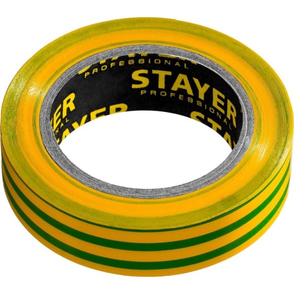 Изолента STAYER Protect-10 ПВХ 10м (0,13х15 мм), желто-зеленая 12291-S Изолента STAYER Protect-10 ПВХ 10м (0,13х15 мм), желто-зеленая 12291-S