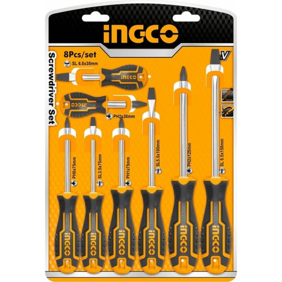 Набор отверток INGCO 8 шт INDUSTRIAL HKSD0828