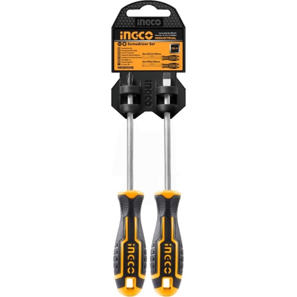 Набор отверток INGCO 2 шт INDUSTRIAL HKSD0248 Набор отверток INGCO 2 шт INDUSTRIAL HKSD0248