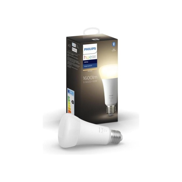 Лампа Philips Hue белая, с цоколем Е27, повышенной яркости, White, 100W bulb 929002334903