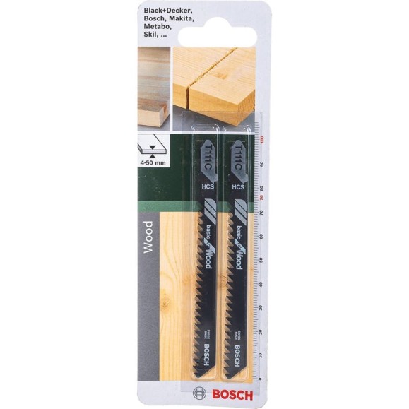 Пилка для лобзика T111С (100 мм; 2 шт.) Bosch 2609256716 Пилка для лобзика T111С (100 мм; 2 шт.) Bosch 2609256716