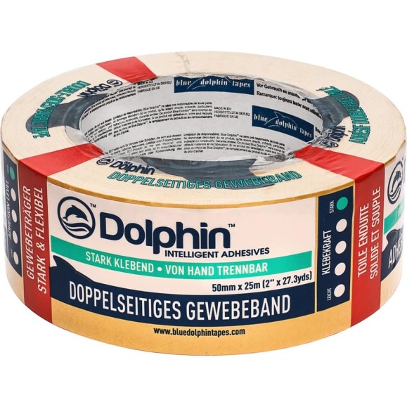 Двухстороняя ковровая клейкая лента Blue Dolphin Double-sided Fabric 50мм х 25м 05-3-03-EN Двухстороняя ковровая клейкая лента Blue Dolphin Double-sided Fabric 50мм х 25м 05-3-03-EN