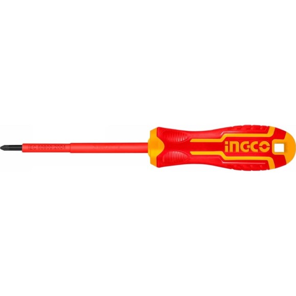Диэлектрическая крестовая отвертка INGCO PZ1x80 мм HISD81PZ180 Диэлектрическая крестовая отвертка INGCO PZ1x80 мм HISD81PZ180